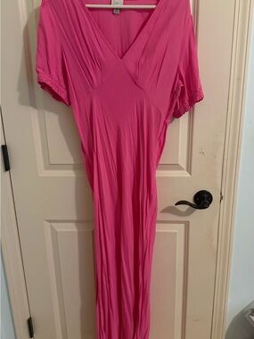 a new day Bright Pink V-Neck Dress